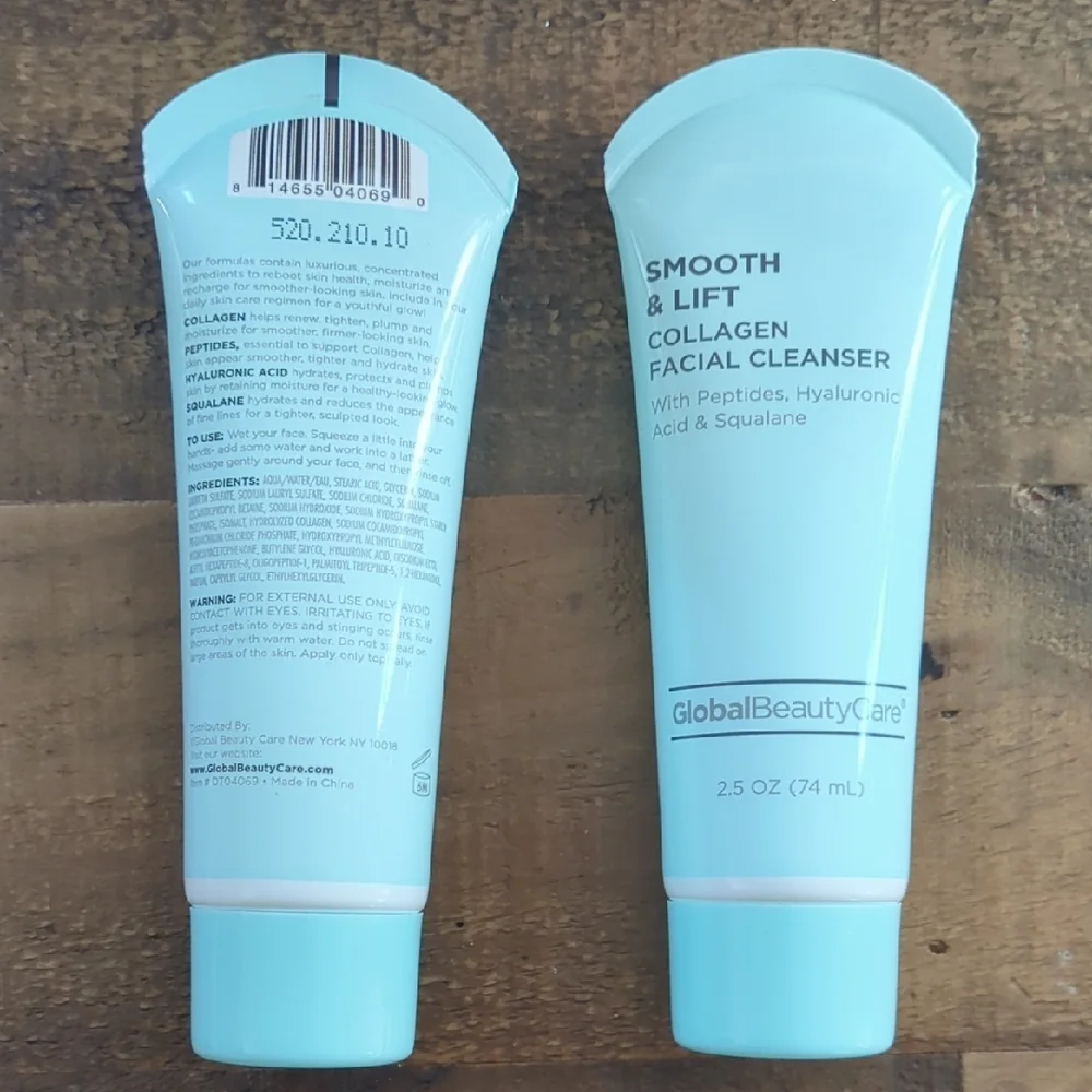 Global Beauty Smooth & Lift Collagen Facial Cleanser - 2 Tubes - Picture 3 of 3